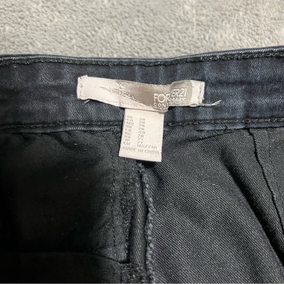 Forever 21 | Hi-Rise Faux Leather Panel Skinny Jeggings - Picture 8 of 9